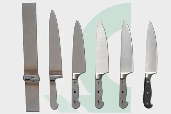 Proceso de fabricación de cuchillos forjados por recalcado