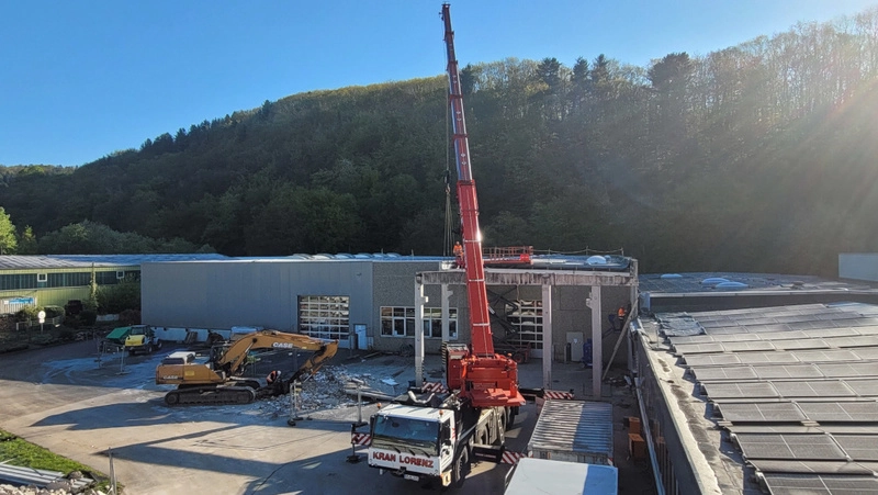 Baubeginn der neuen Montagehalle