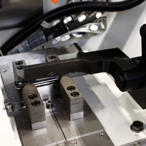 Robot system for milling and surface grinding knife handles